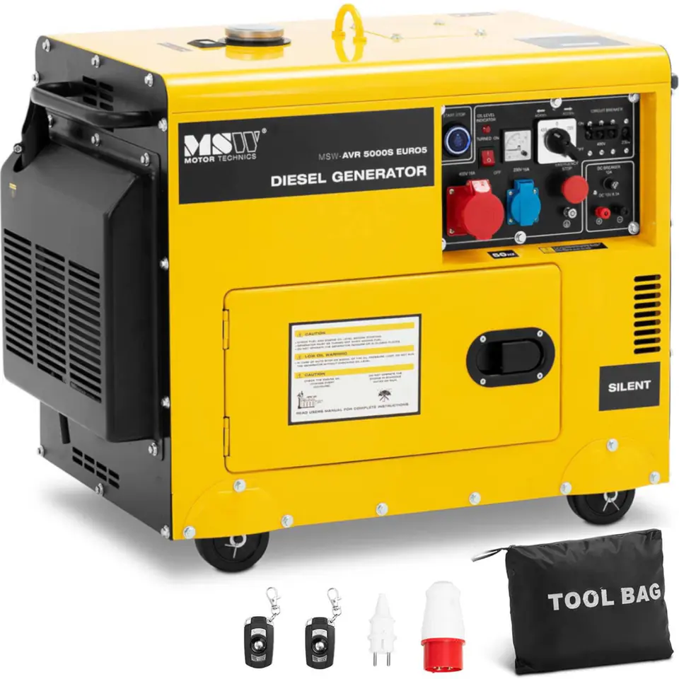 ⁨Agregat prądotwórczy generator prądu Diesel 16 l 240/400 V 5000 W AVR⁩ w sklepie Wasserman.eu