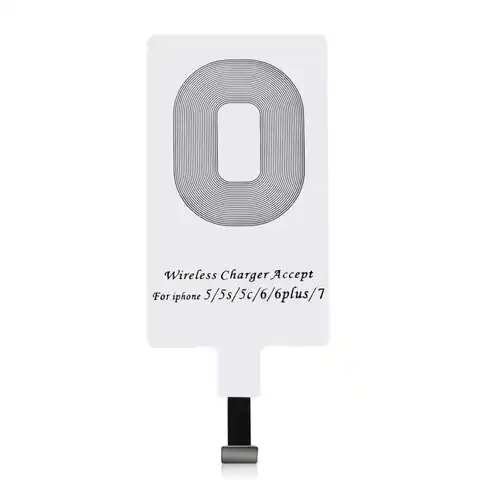 ⁨Choetech adapter do bezprzewodowego ładowania Qi Lightning wkładka indukcyjna biały (WP-IP)⁩ w sklepie Wasserman.eu