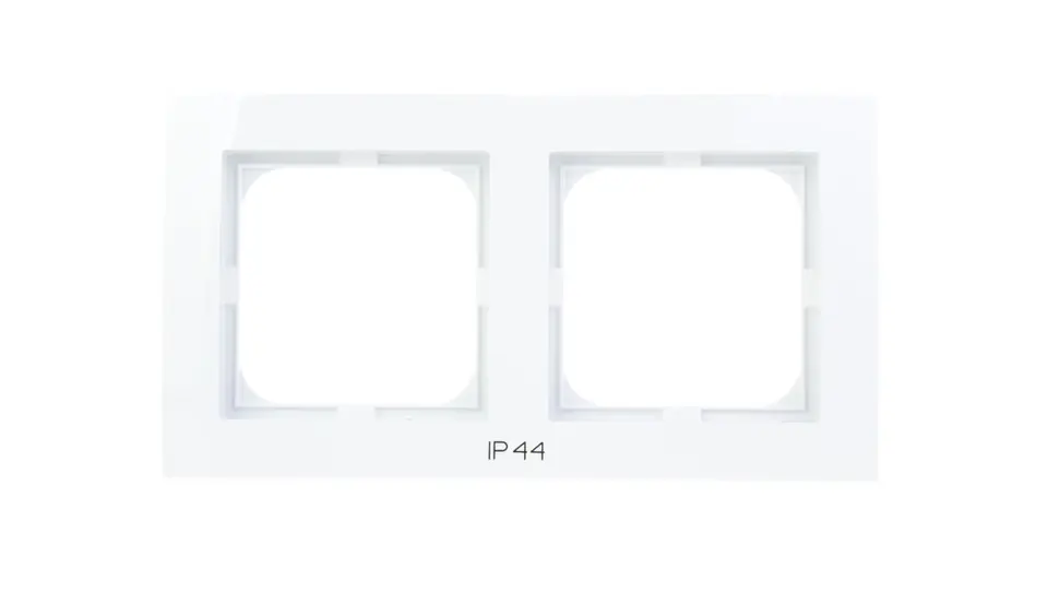 AS Ramka podwójna do łączników IP44 biała RH-2G/00 w sklepie Wasserman.eu