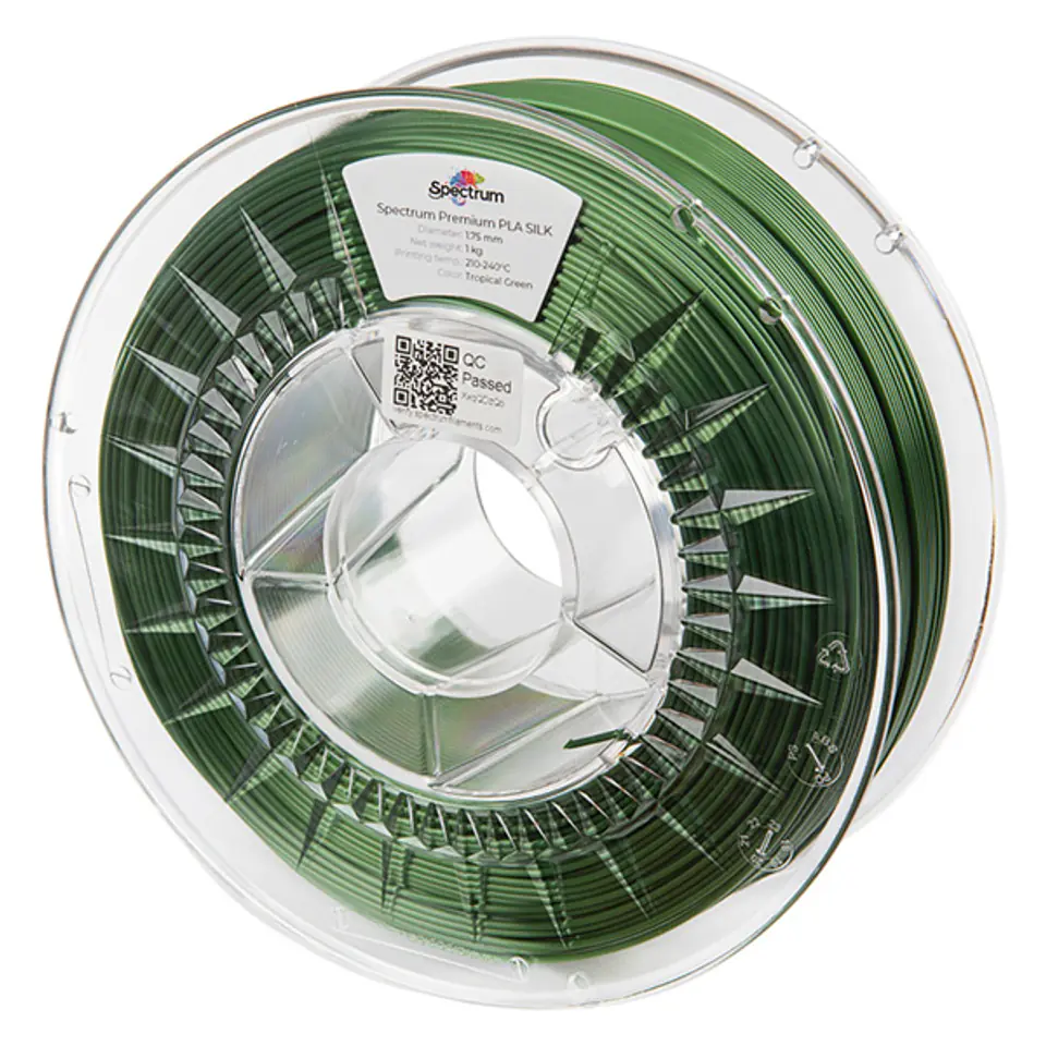 ⁨Spectrum 3D filament, PLA Silk, 1,75mm, 1000g, 80266, tropical green⁩ w sklepie Wasserman.eu