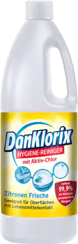 ⁨DanKlorix Chlor w Płynie Zitronen 1,5 l⁩ w sklepie Wasserman.eu