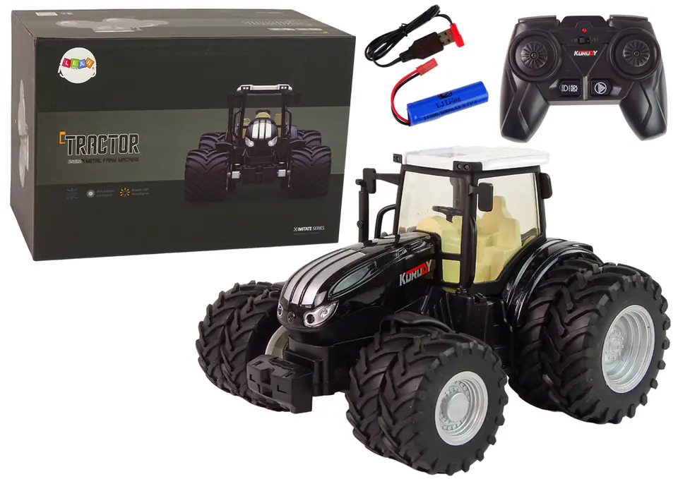 ⁨Traktor Zdalnie Sterowany R/C Czarny 2,4G Metal⁩ w sklepie Wasserman.eu