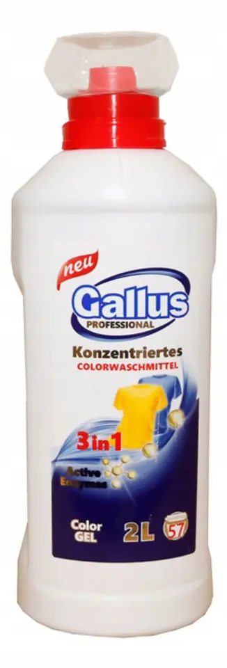 ⁨GALLUS Żel do prania 2L 57p 3w1 COLOR⁩ w sklepie Wasserman.eu