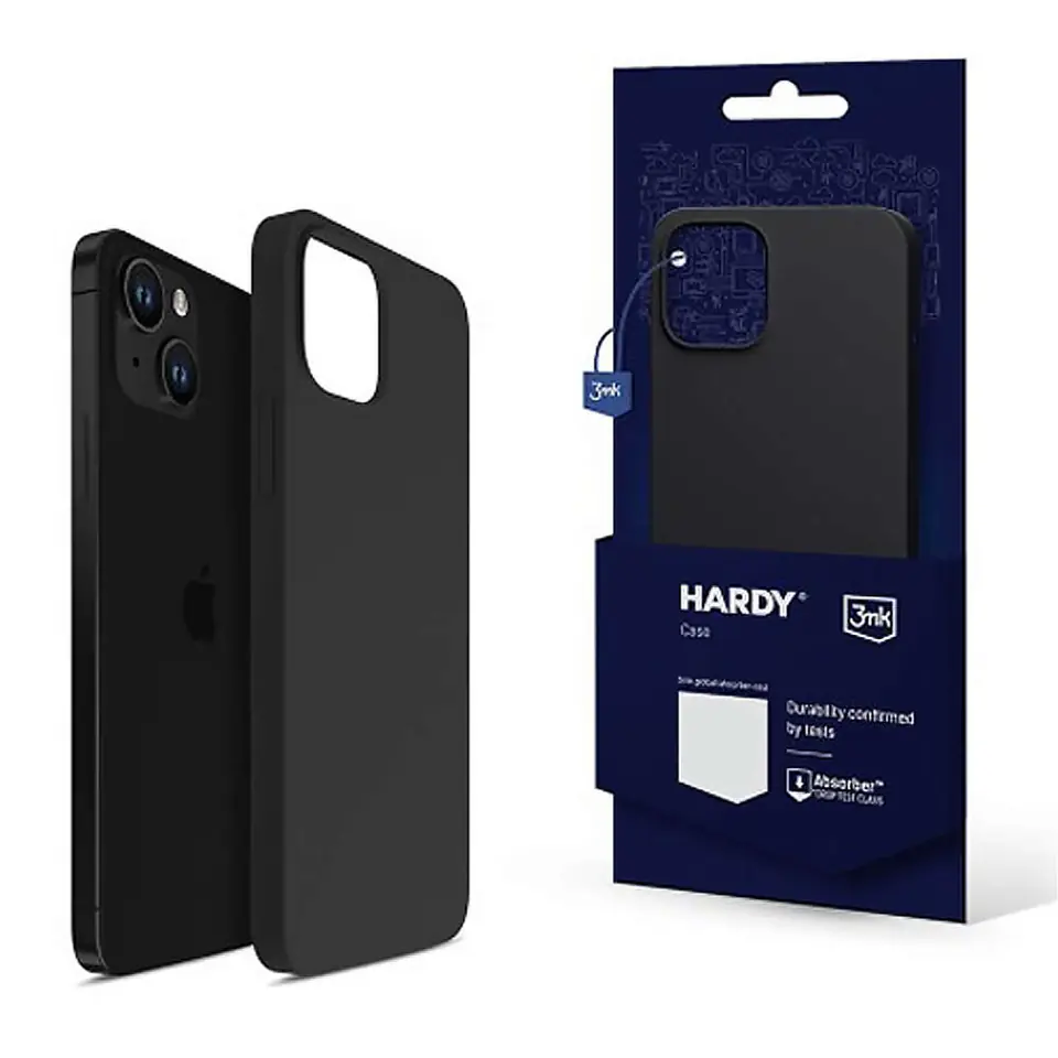 ⁨Etui na telefon 3mk do Apple iPhone 14 Plus Hardy Silicone MagCase Graphite⁩ w sklepie Wasserman.eu