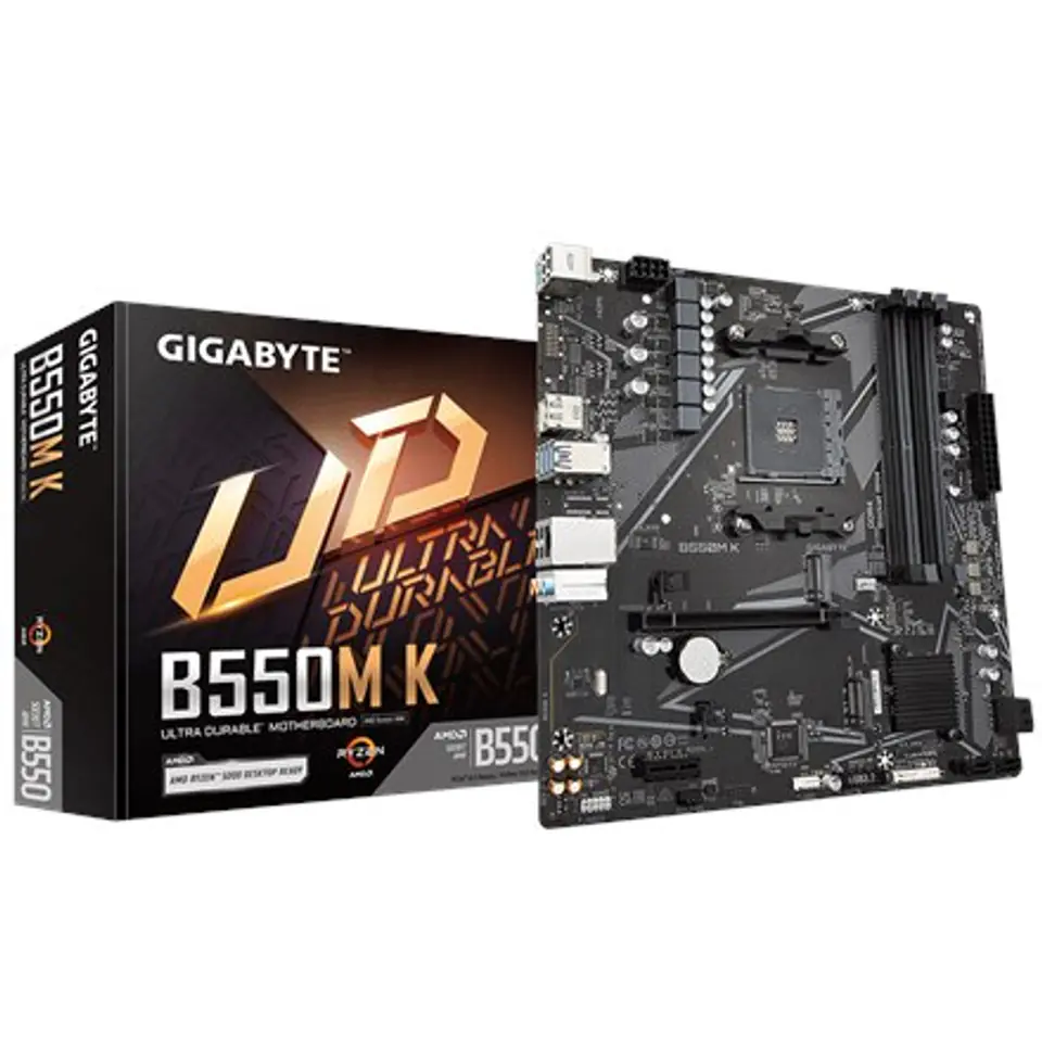 ⁨Gigabyte B550M K 1.0 motherboard AMD B550 Socket AM4 micro ATX⁩ at Wasserman.eu