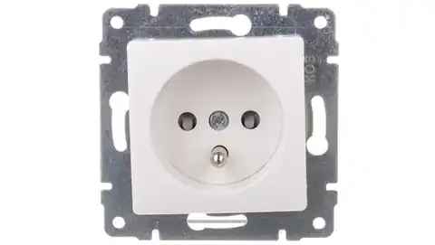 ⁨VENA Single socket with shutters white 510434⁩ at Wasserman.eu