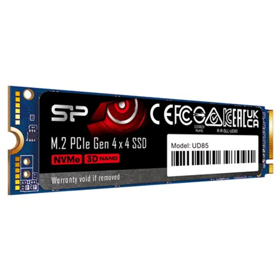 ⁨Silicon Power | SSD | UD85 | 250 GB | Format SSD M.2 2280 | Interfejs SSD PCIe Gen4x4 | Prędkość odczytu 3300 MB/s | Prędkość za⁩ w sklepie Wasserman.eu