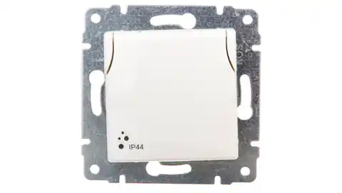 ⁨VENA Splash-proof socket with IP44 splinters flap white 510439⁩ at Wasserman.eu