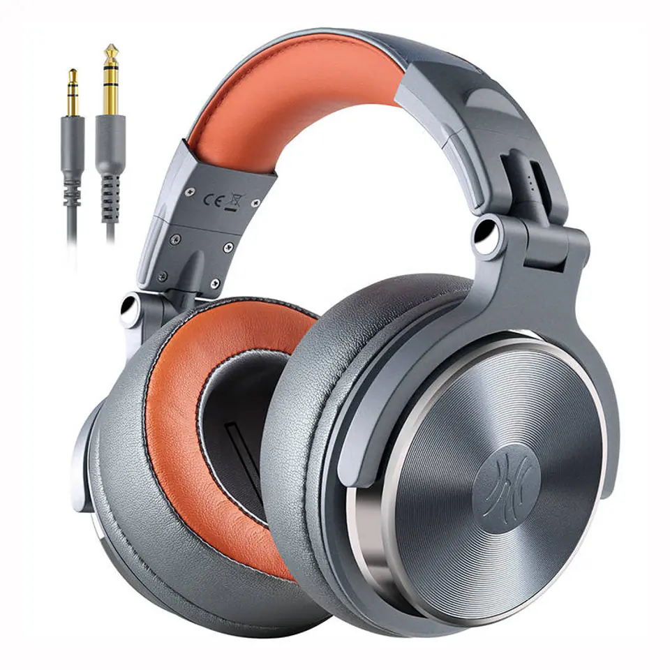 ⁨OneOdio Pro 50 - over-ear headphones, grey-orange⁩ at Wasserman.eu