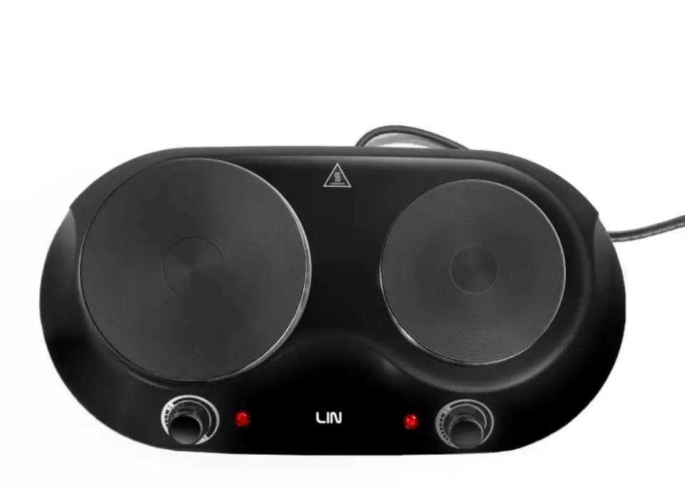 ⁨LIN LE-25P2N 2500 watt two-burner electric stove⁩ at Wasserman.eu