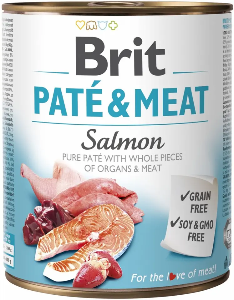 ⁨BRIT Paté & Meat with Salmon - 800g⁩ at Wasserman.eu