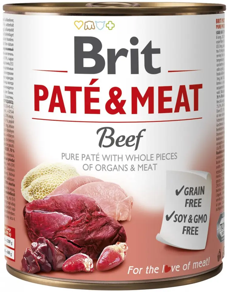 ⁨BRIT Paté & Meat with Beef - 800g⁩ at Wasserman.eu