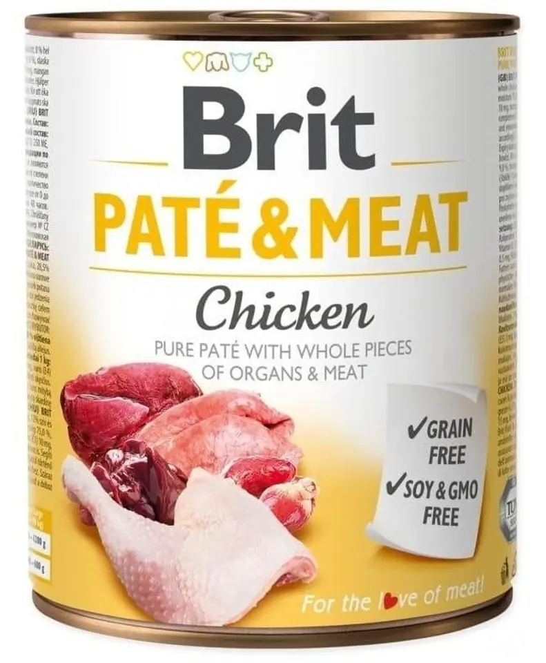 ⁨Karma BRIT PATÉ & MEAT z kurczakiem dla psa 800g⁩ w sklepie Wasserman.eu