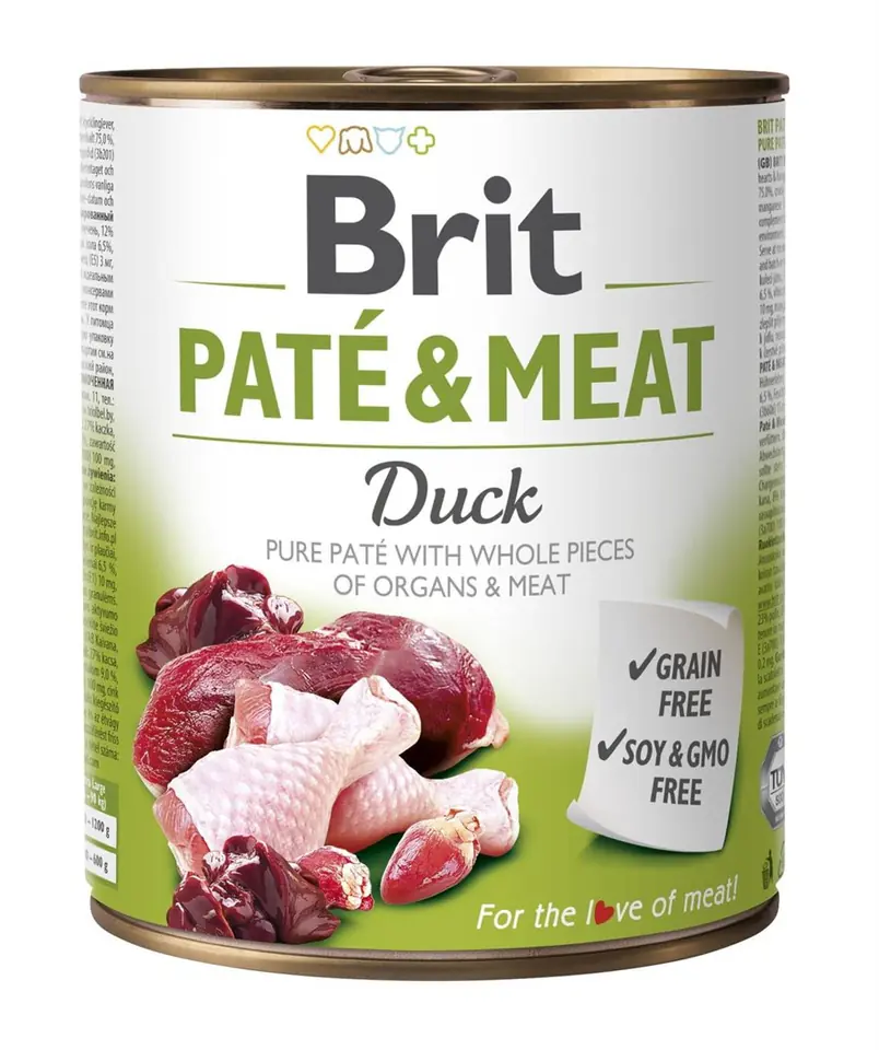 ⁨Karma BRIT PATÉ & MEAT z kaczką dla psa 800g⁩ w sklepie Wasserman.eu