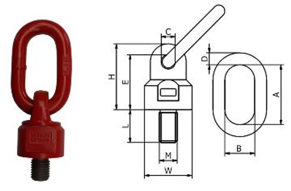 ⁨ŚRUBA Z UCHEM OBROTOWO UCHYLNYM WSI M30*35MM 5.3T⁩ w sklepie Wasserman.eu