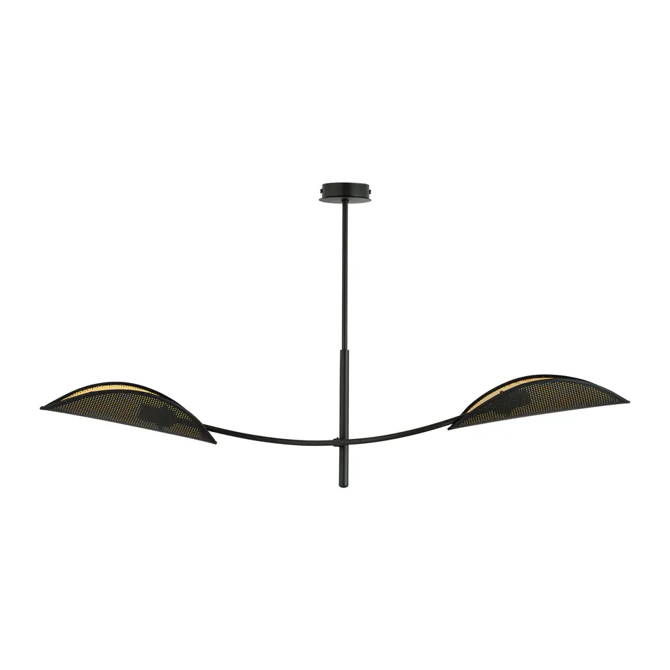 ⁨PETALO lampa wisząca, moc max.2x40W, E14, czarno-złota⁩ w sklepie Wasserman.eu