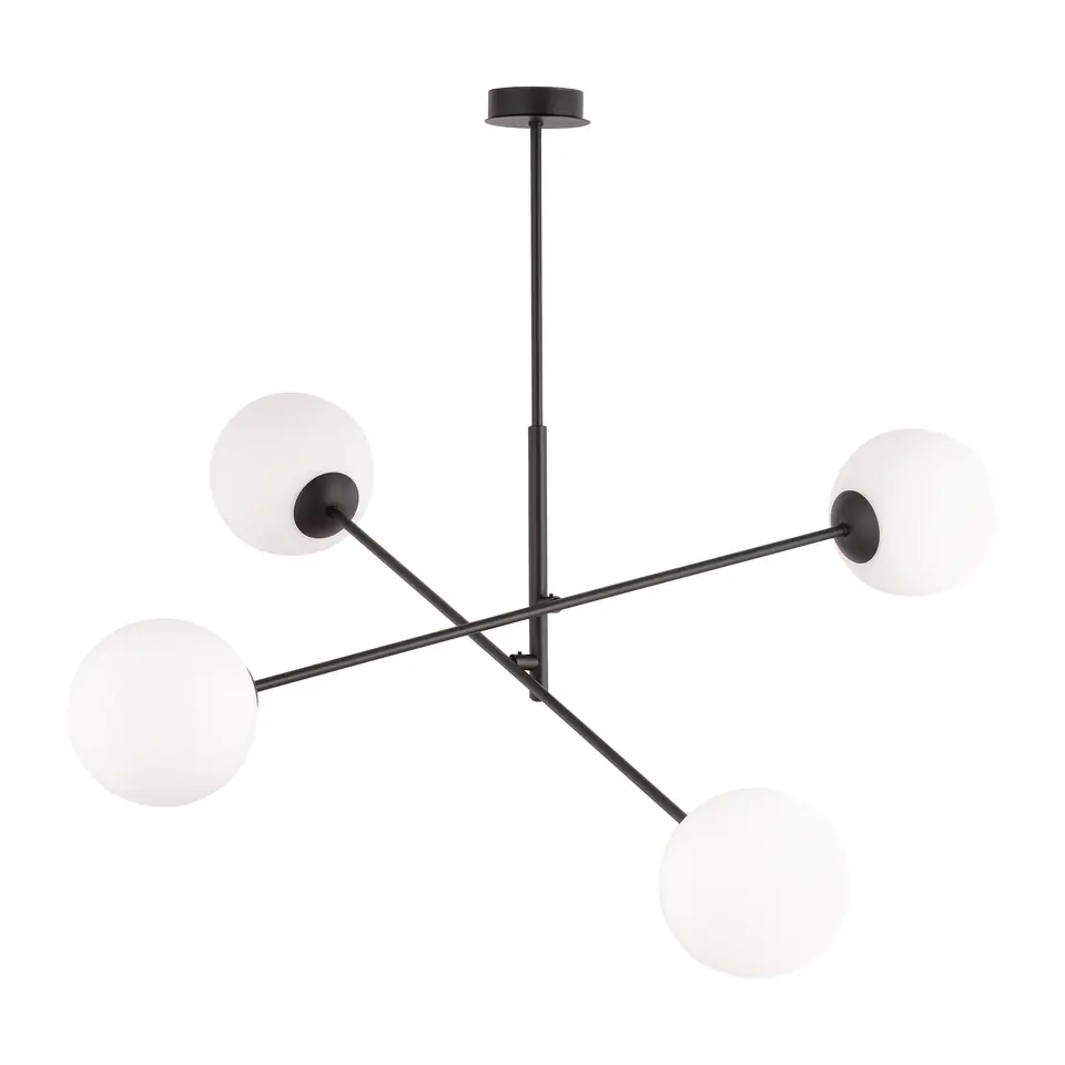 ⁨LAINA lampa wisząca, moc max.4x40W, E14, czarno-biała⁩ w sklepie Wasserman.eu
