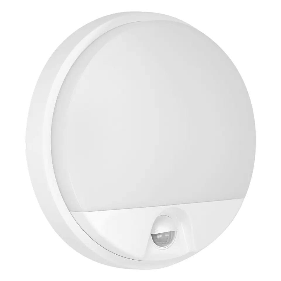 ⁨AGAT LED 15W, oprawa ogrodowa z czujnikiem ruchu 140st, 1100lm, IP54, 4000K, biała⁩ w sklepie Wasserman.eu