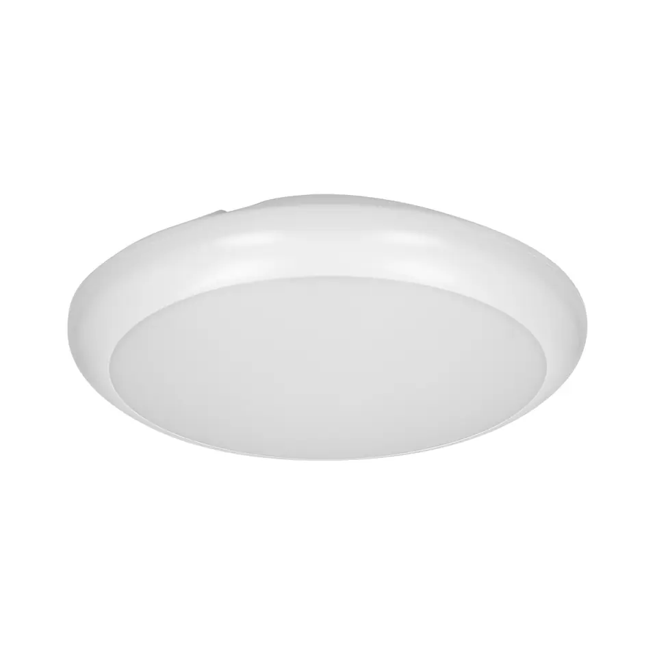 ⁨LAPIS LED 12W, plafon oświetleniowy z mikrofalowym czujnikiem ruchu,  800lm, IP65, 4000K, IK10, poliwęglan mleczny, biały⁩ w sklepie Wasserman.eu