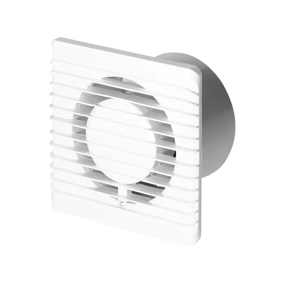 ⁨Bathroom fan 100mm, surface-mounted - cable with switch⁩ at Wasserman.eu