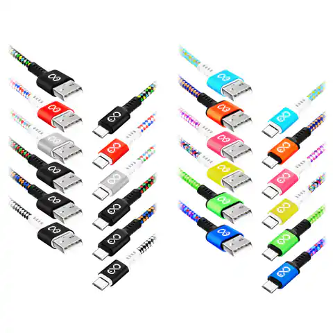 ⁨EXC Mobile kabel USB - micro USB DIAMOND, 1.5M, 3A, szybkie ładowanie, kolor mix⁩ w sklepie Wasserman.eu