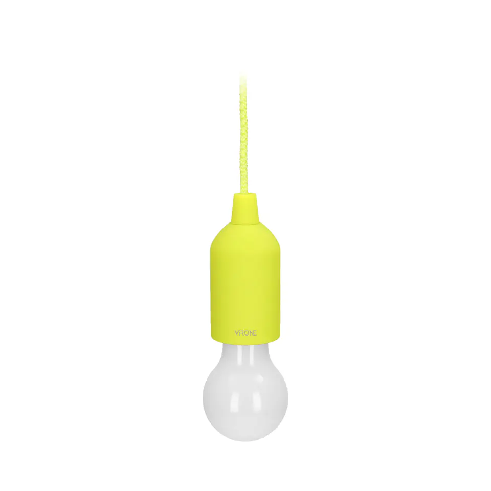 ⁨Bateryjna lampka nocna na sznurku 1W LED, 3 x AAA, limonkowa⁩ w sklepie Wasserman.eu