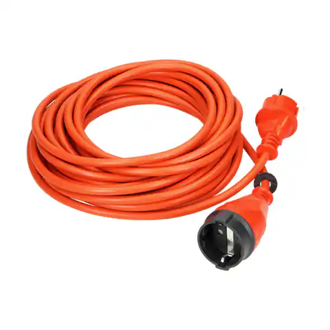 ⁨Garden extension cord orange encapsulated, 1x2P+Z (schuko) 30m, H05VV-F 3x1,5mm?, 230VAC/16A⁩ at Wasserman.eu