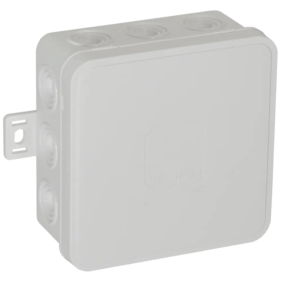 ⁨Puszka n/t CLICK, IP54, 12 przepustów, 85x85x41mm, biała, 50 szt.⁩ w sklepie Wasserman.eu