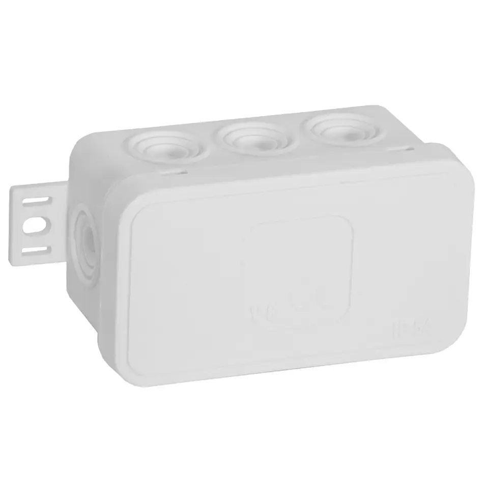⁨Puszka n/t CLICK, IP54, 8 przepustów, 80x45x41mm, biała, 100 szt.⁩ w sklepie Wasserman.eu