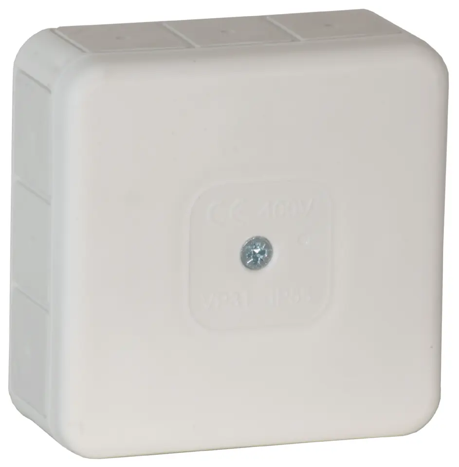 ⁨Puszka n/t PRO, IP55, 400V, 12 przepustów gumowych, 85x85x37mm, biała, 60 szt.⁩ w sklepie Wasserman.eu