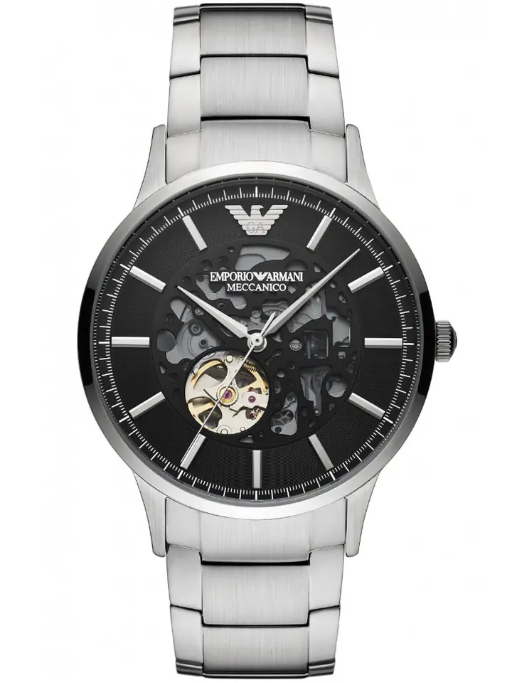 ⁨Zegarek męski EMPORIO ARMANI RENATO AUTOMATIC AR60055 (zi058a))⁩ w sklepie Wasserman.eu