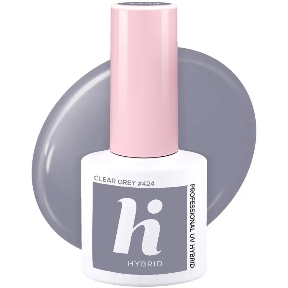 ⁨Hi Hybrid Lakier hybrydowy nr 424 Clear Grey  5ml⁩ w sklepie Wasserman.eu