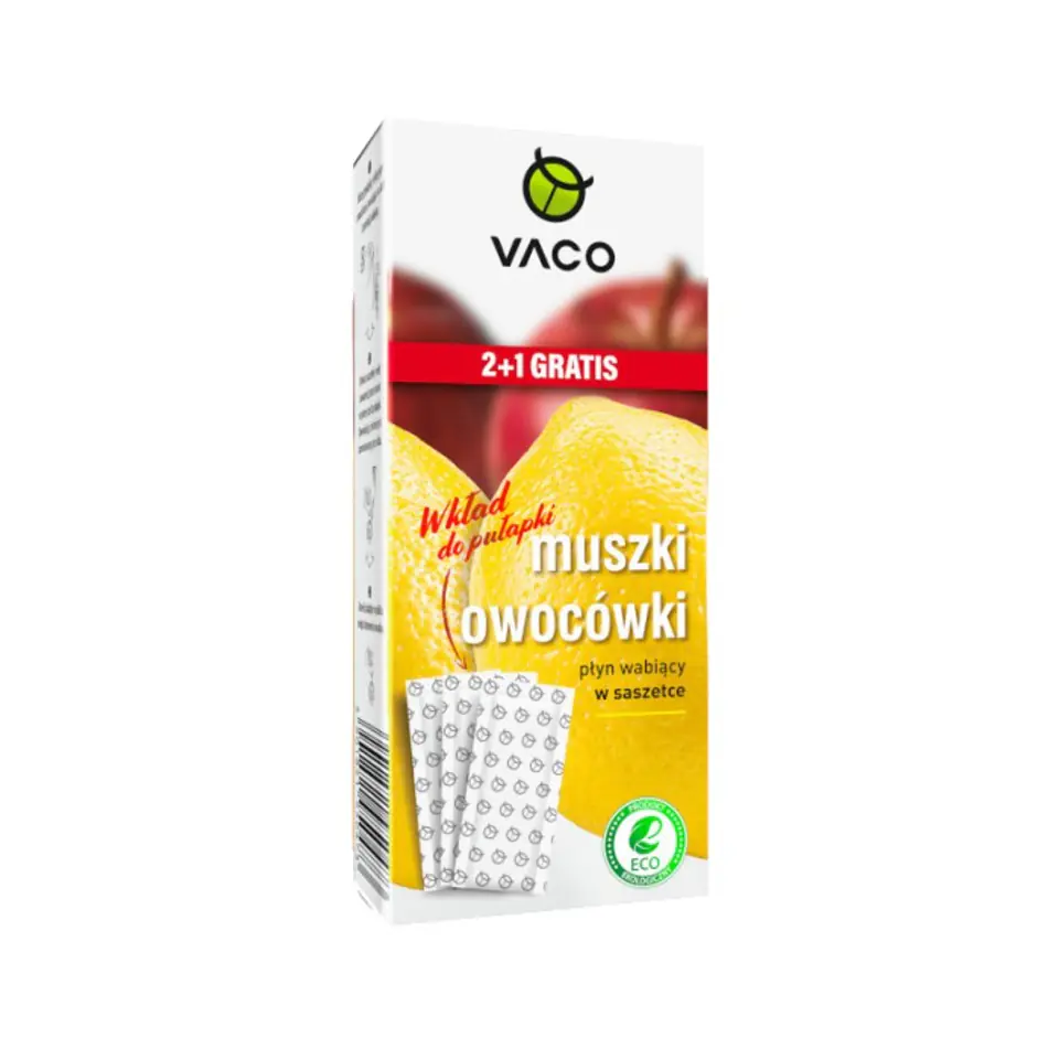 ⁨VACO ECO Wkład do pułapki na muszki owocówki - płyn wabiący w saszetce 1op.-3szt⁩ w sklepie Wasserman.eu