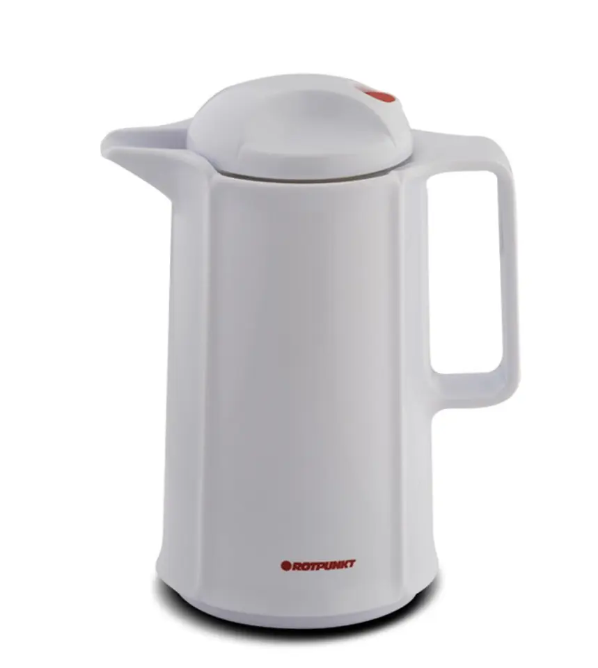 ⁨ROTPUNKT Thermos jug, 1.0 l, fleece (white)⁩ at Wasserman.eu