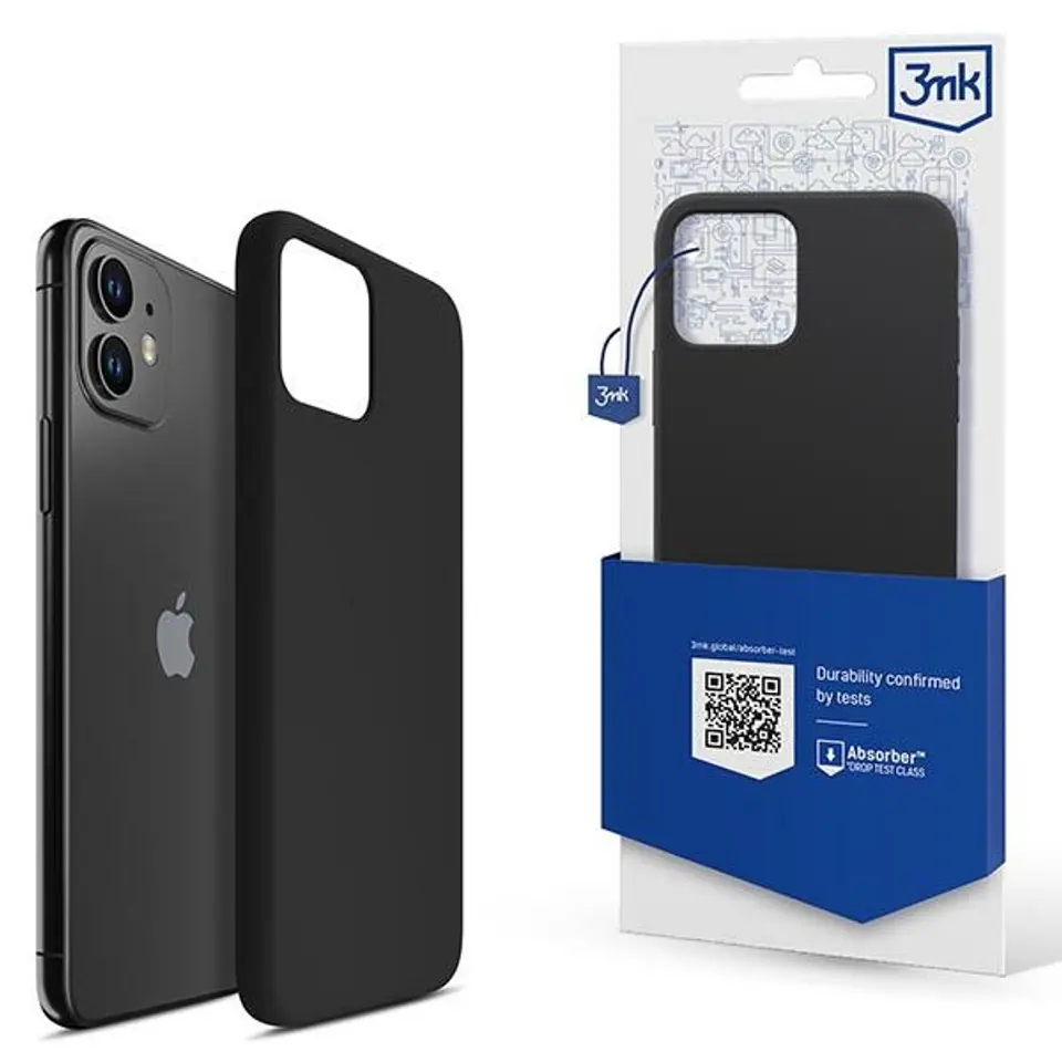 ⁨3MK Silicone Case iPhone 11 / Xr 6,1" czarny/black⁩ w sklepie Wasserman.eu