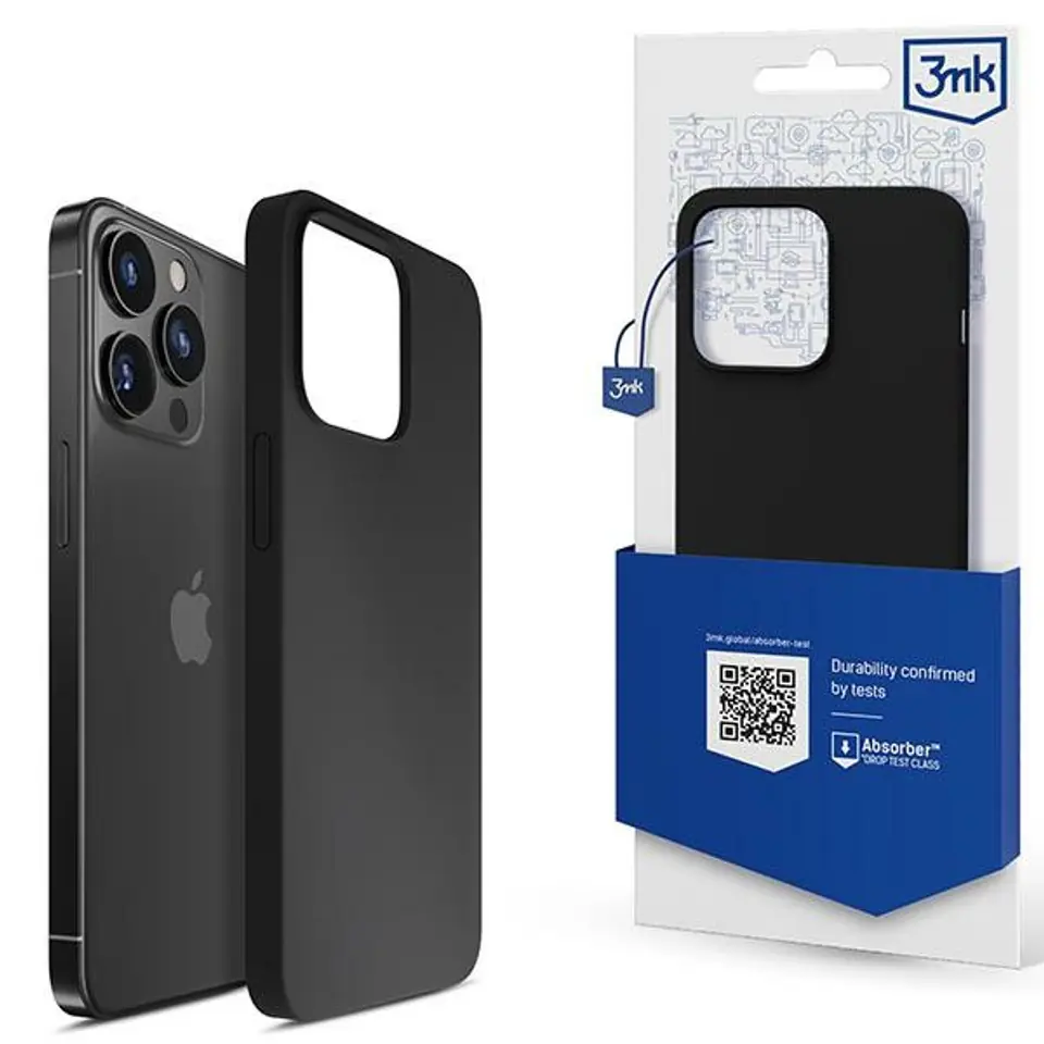 ⁨3MK Silicone Case iPhone 13 Pro Max 6,7" czarny/black⁩ w sklepie Wasserman.eu