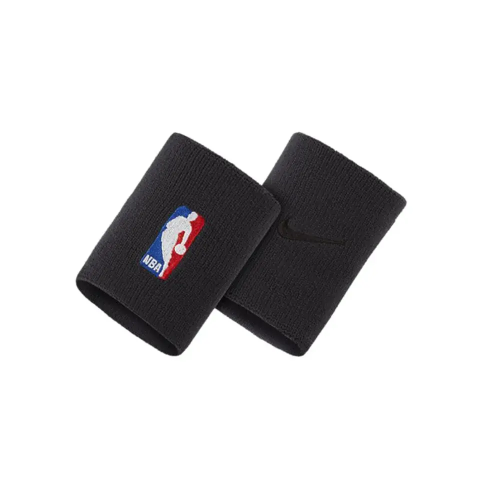 ⁨Opaska Nike Wristbands NBA NKN03001 (kolor Czarny, rozmiar One size)⁩ w sklepie Wasserman.eu