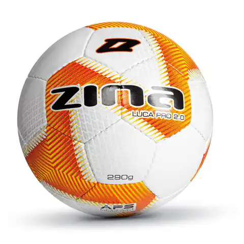 ⁨Piłka Zina Luca Pro 2.0 meczowa 3, 290g 02204 (kolor Biały. Pomarańczowy)⁩ w sklepie Wasserman.eu