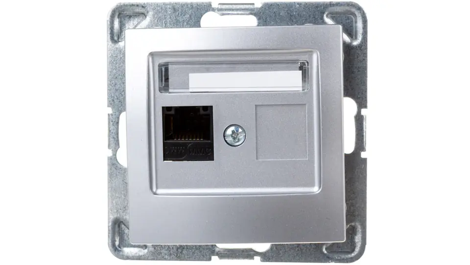 ⁨IMPRESSION Computer socket RJ45 cat.5e MMC silver GPK-1Y/K/m/18⁩ at Wasserman.eu