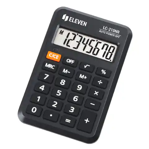 ⁨Eleven Kalkulator LC210NR, czarna, kieszonkowy, 8 miejsc⁩ w sklepie Wasserman.eu