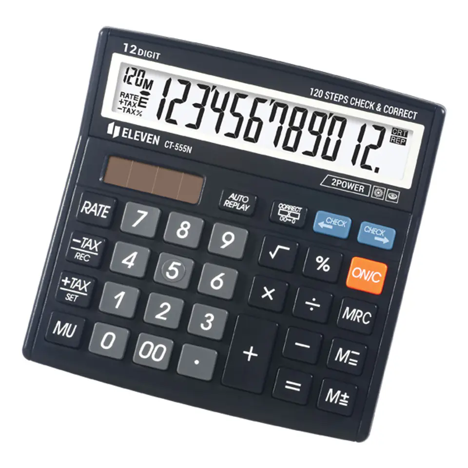 ⁨Eleven kalkulačka CT555N, černá, stolní, dvanáctimístná⁩ w sklepie Wasserman.eu