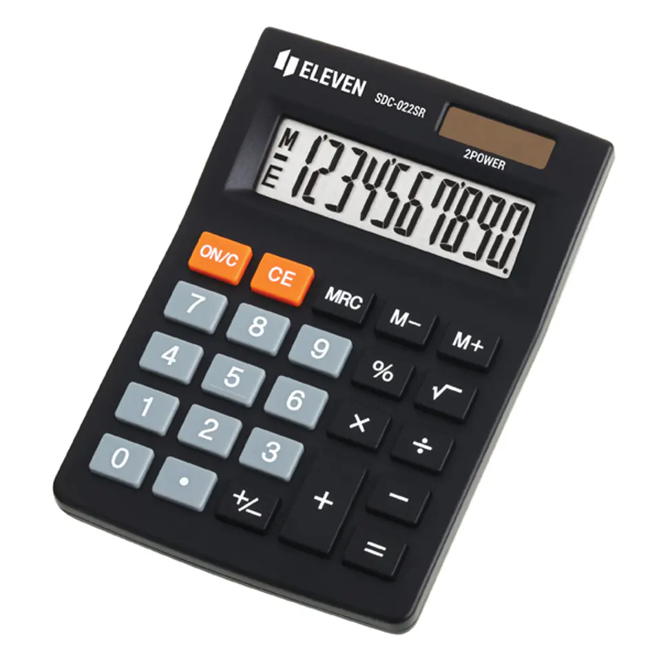 ⁨Eleven kalkulačka SDC022SR, černá, stolní, desetimístná, duální napáje, ní⁩ w sklepie Wasserman.eu