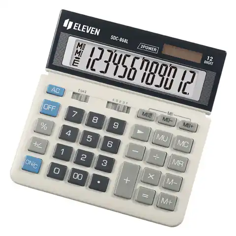 ⁨Eleven Kalkulator SDC868L, czarno-biały, biurkowy, 12 miejsc⁩ w sklepie Wasserman.eu