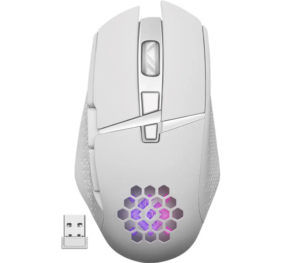 ⁨MOUSE DEFENDER GM-514 GLORY OPTIC RF RGB 3200dpi 7P WHITE⁩ at Wasserman.eu