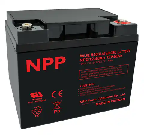 ⁨Akumulator Żelowy NPG 12V 40Ah NPP AGM DEEP GEL⁩ w sklepie Wasserman.eu