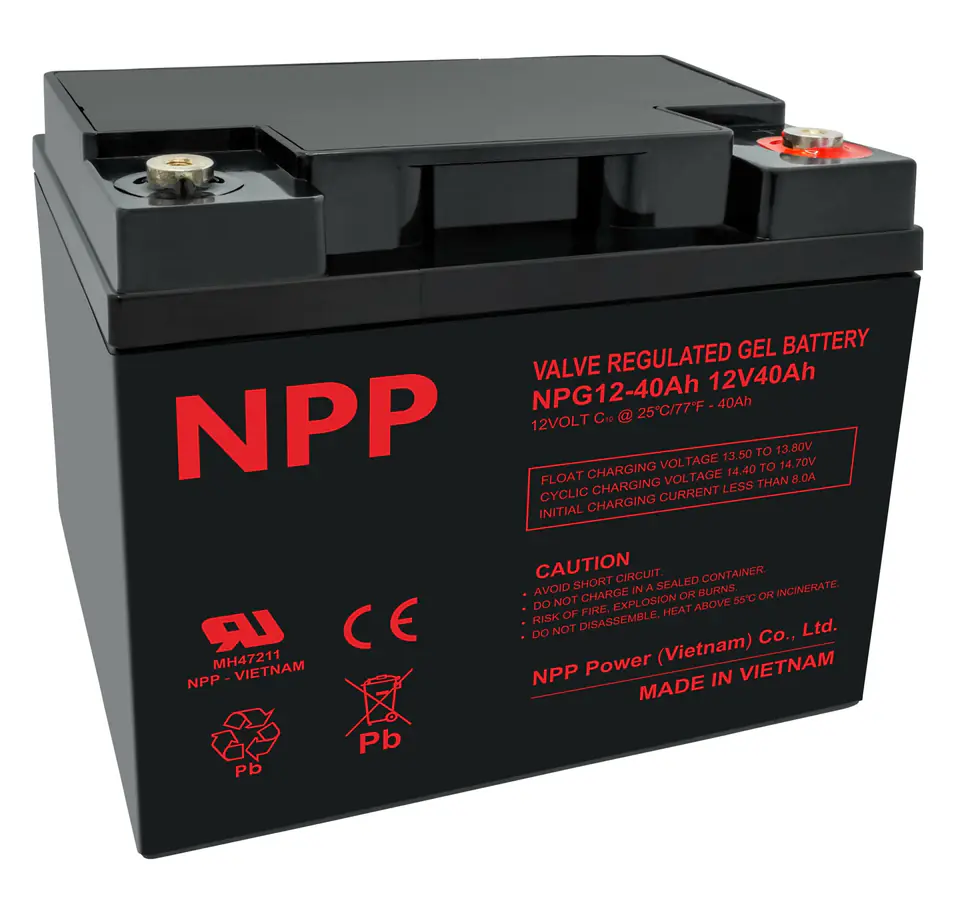 ⁨Akumulator Żelowy NPG 12V 40Ah NPP AGM DEEP GEL⁩ w sklepie Wasserman.eu