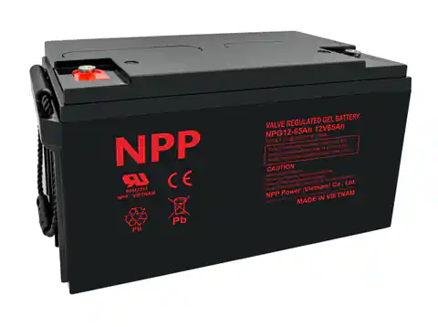⁨Akumulator Żelowy NPG 12V 65Ah NPP AGM DEEP GEL⁩ w sklepie Wasserman.eu