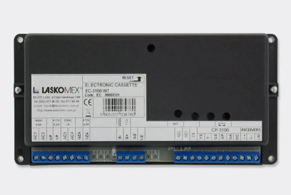 ⁨Laskomex Kaseta elektroniki EC-3100R-2 INT - do systemu obsługującego 8 wejść głównych⁩ w sklepie Wasserman.eu