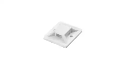⁨Cable tie holder, self-adhesive, 30x30 mm, white, 50 pieces⁩ at Wasserman.eu