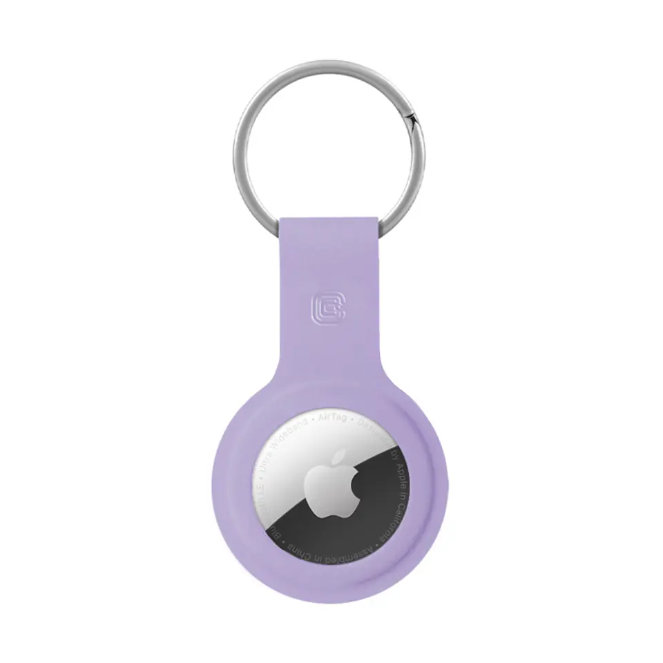 ⁨Crong Silicone Case with Key Ring – Etui ochronne brelok do Apple AirTag (fioletowy)⁩ w sklepie Wasserman.eu